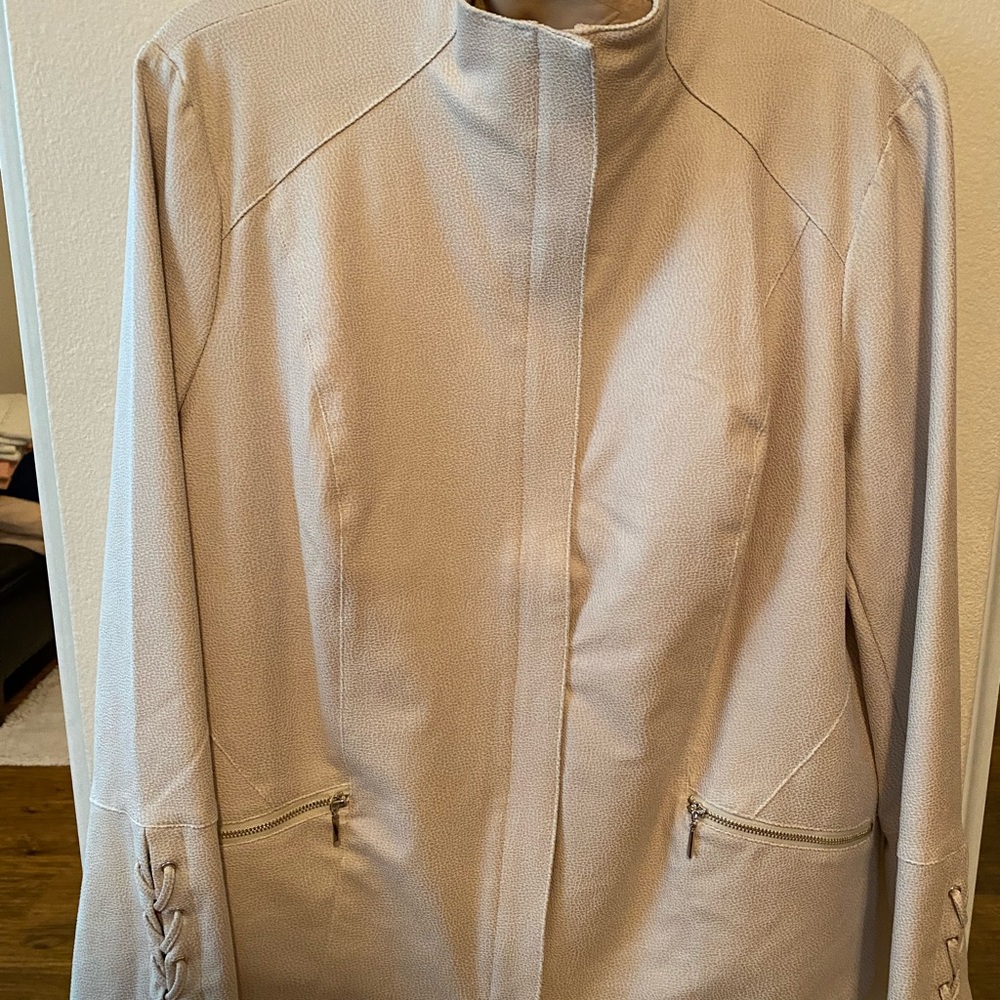 NWOT Chico’s Faux Suede Leather Jacket